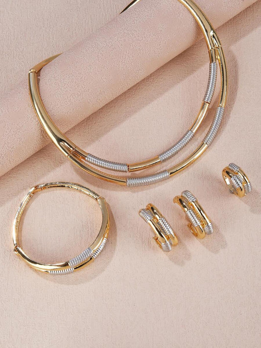 Two Tone Jewelry Set