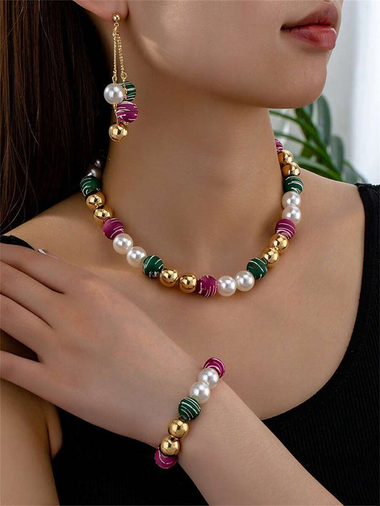 Colorful Beaded Set - Multi