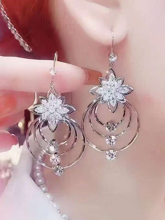 Big Round Circle Earring - White