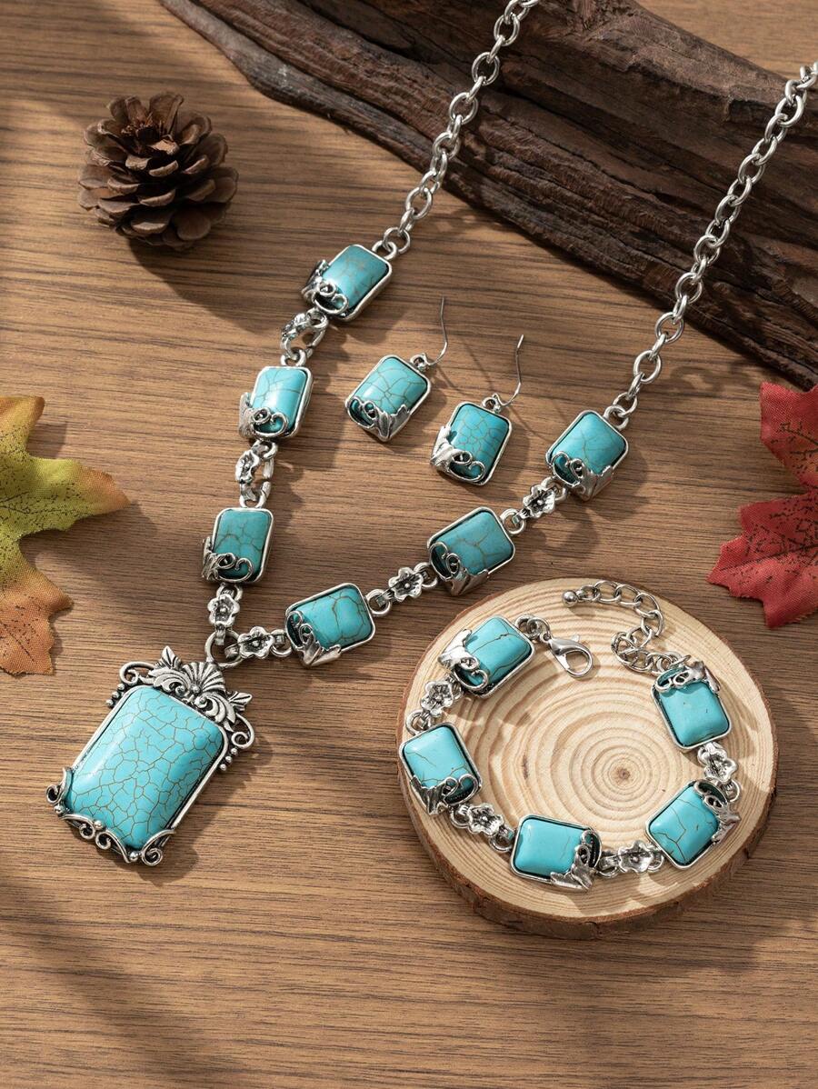 Crackle Stone Set - Turquoise