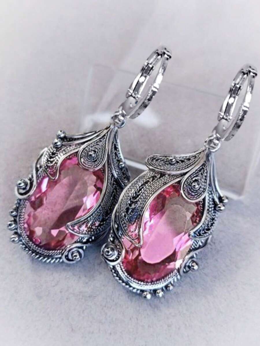 Teardrop Shaped Gemstone - Pink