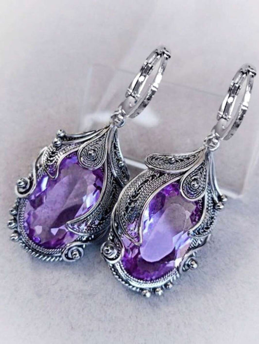 Teardrop Shaped Gemstone - Purple