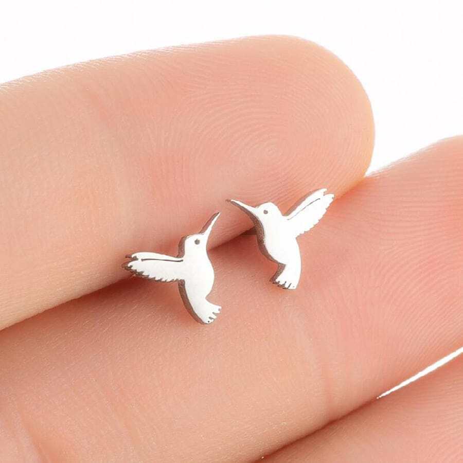Hummingbird Earrings - Silver