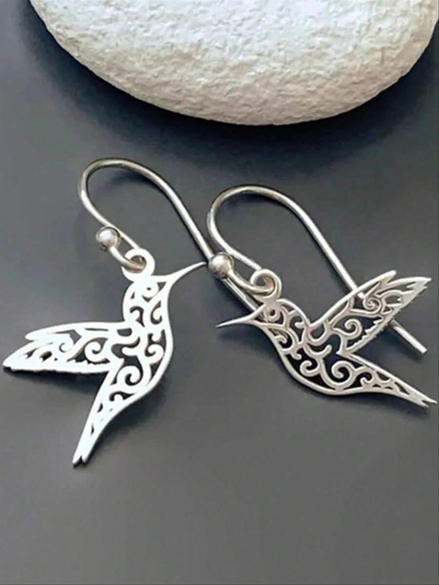 Hummingbird Earring - Silver