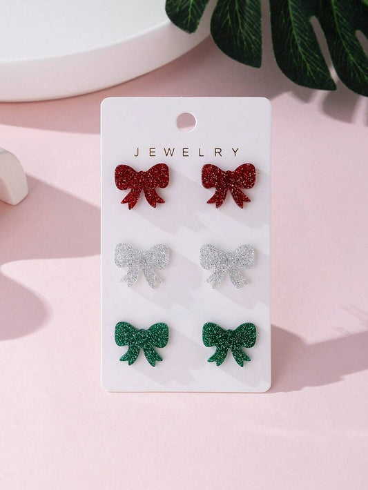 Christmas Bow Earrings