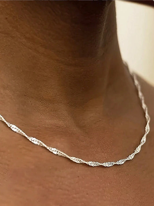 Water Wave Chain - Silver