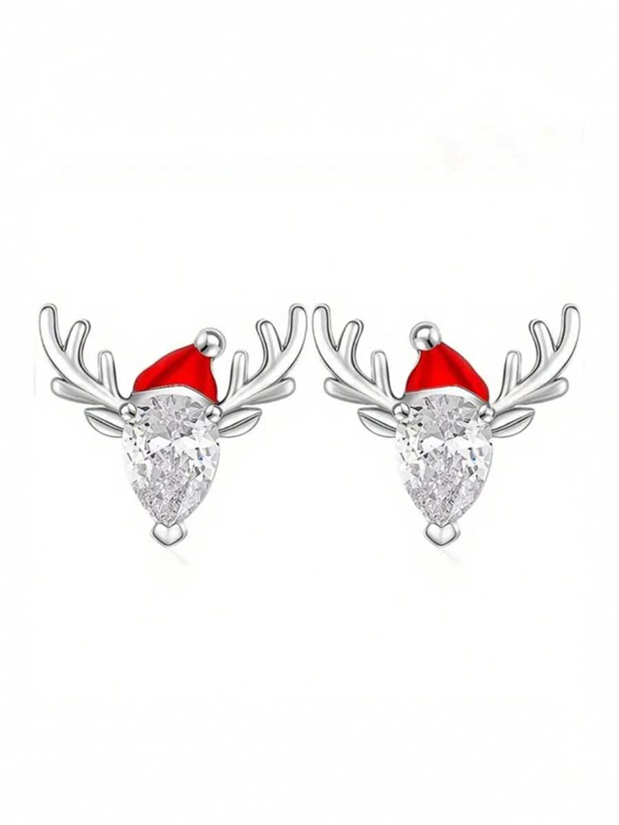 Reindeer Earrings - Silver