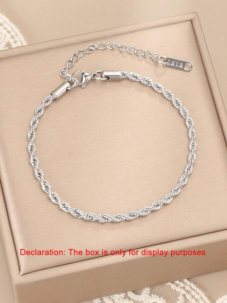 Braided Chain Bracelet - Silver