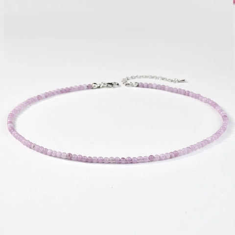 Natural Stone Necklace - Purple