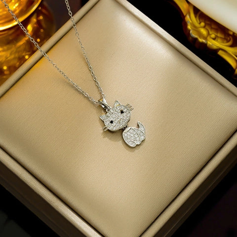 Cat Necklace - Silver