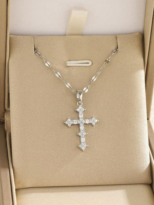 Cross Necklace - Silver