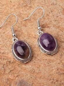 Amethyst Earrings - Purple
