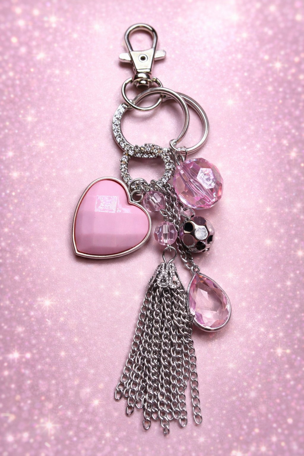 Bag Charm - Pink Heart