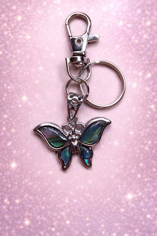 Bag Charm - Abalone Butterfly