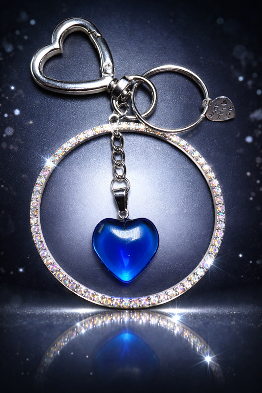 Bag Charm - Stone Heart - Blue
