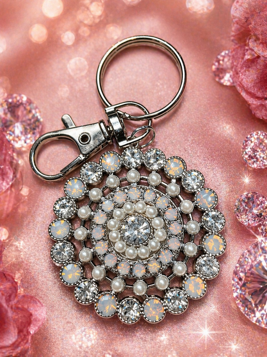 Bag Charm - Wreathed Wonderland - White