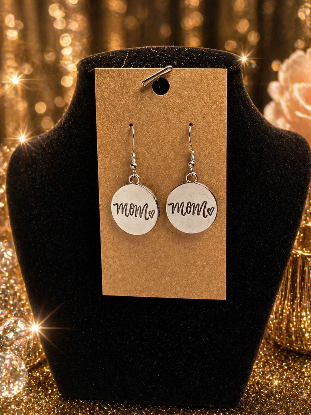 Custom Earrings - The Cool Mom - Silver