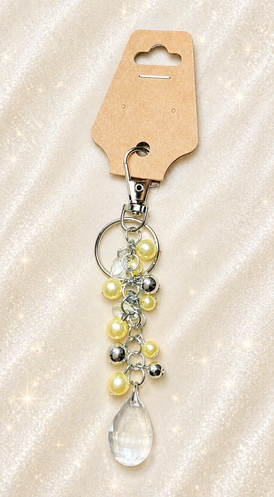 Bag Charm - Teardrop Serenity - Yellow