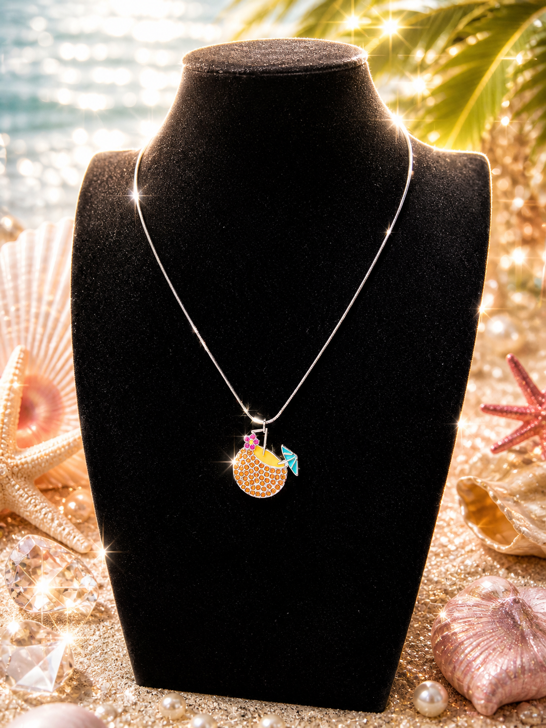 Custom Necklace - Coconut Drink