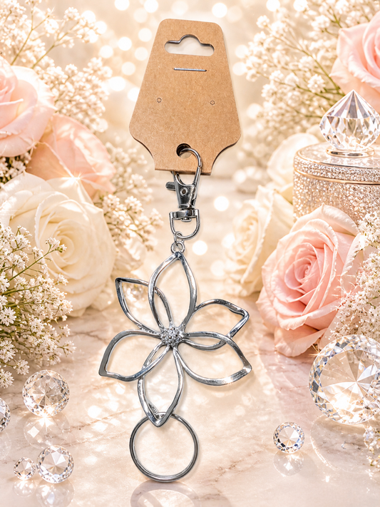 Bag Charm - Flowering Fame - Silver