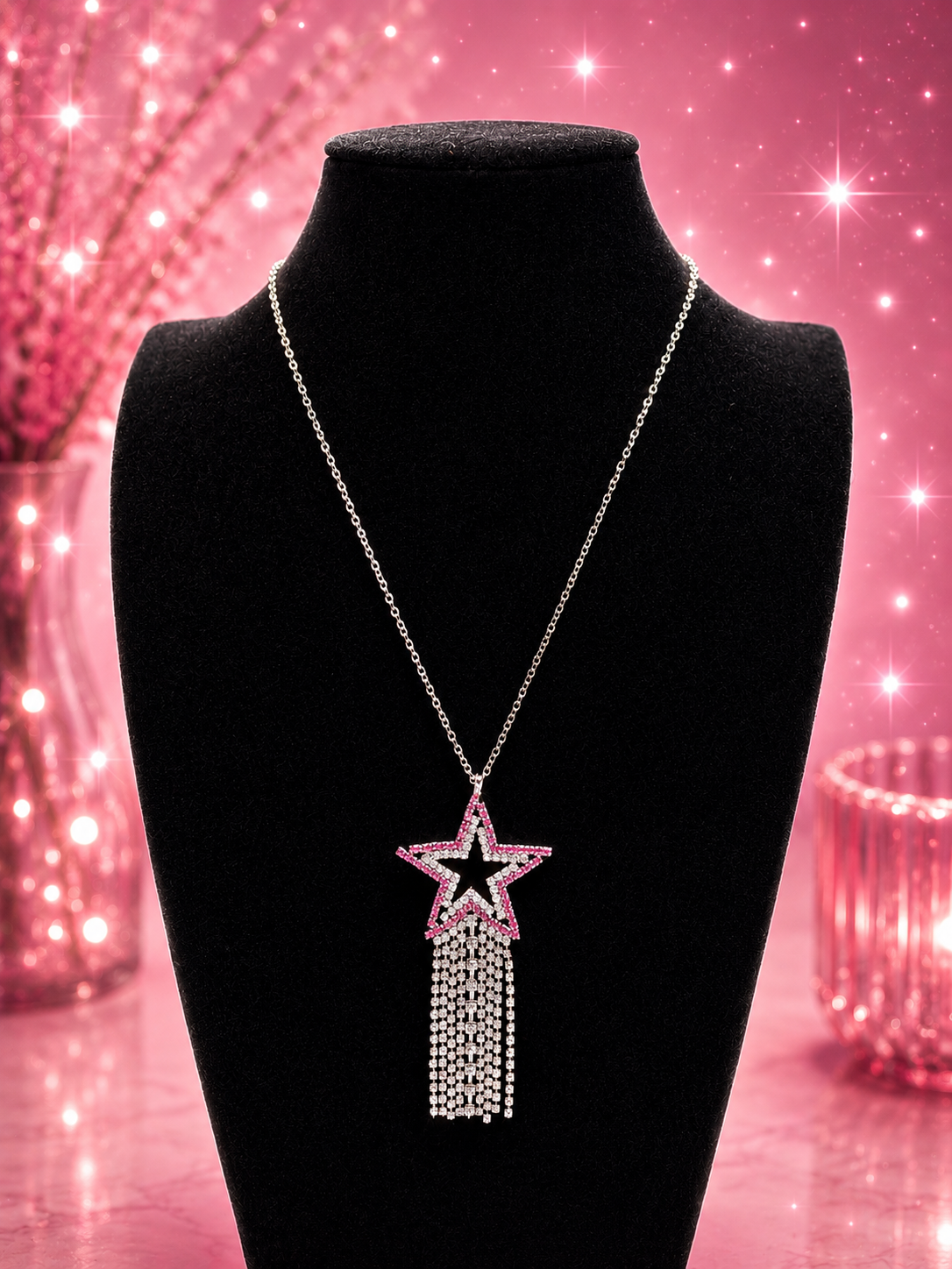 Custom Necklace - Sunset Superstar - Pink