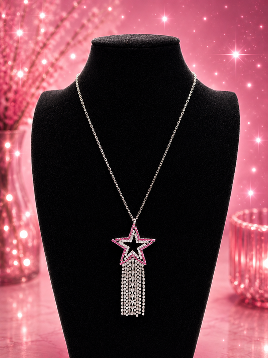 Custom Necklace - Sunset Superstar - Pink