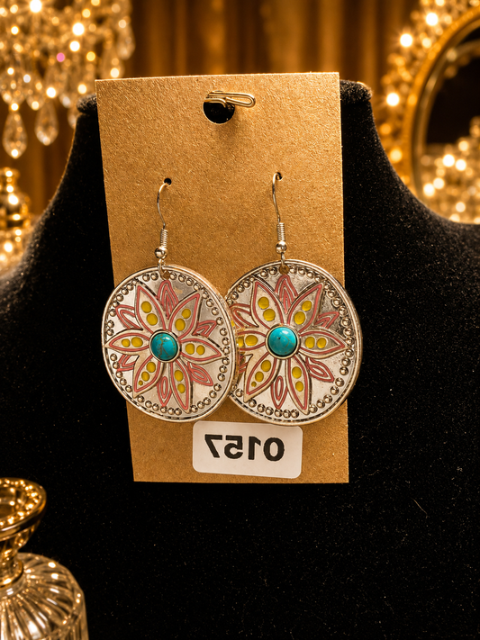 Custom Earrings - Mandala Marvel - Yellow