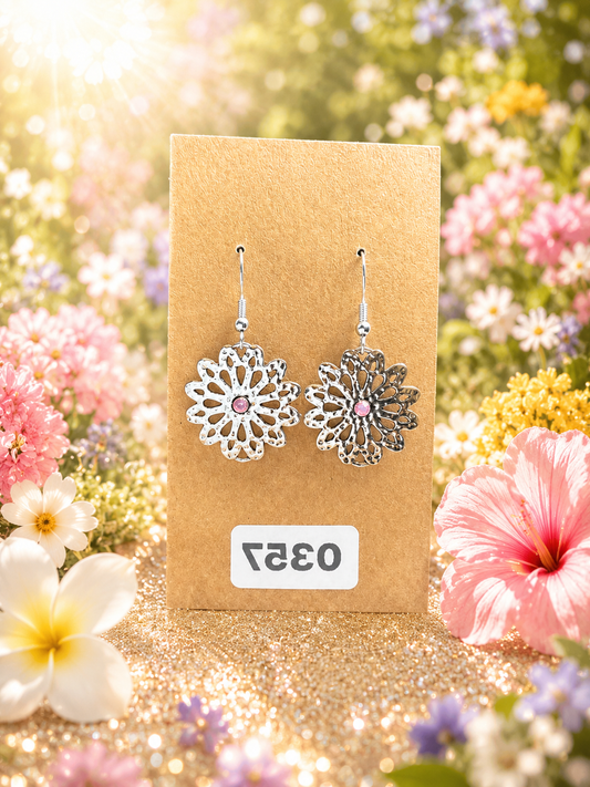Custom Earring - Garden Mantra - Pink