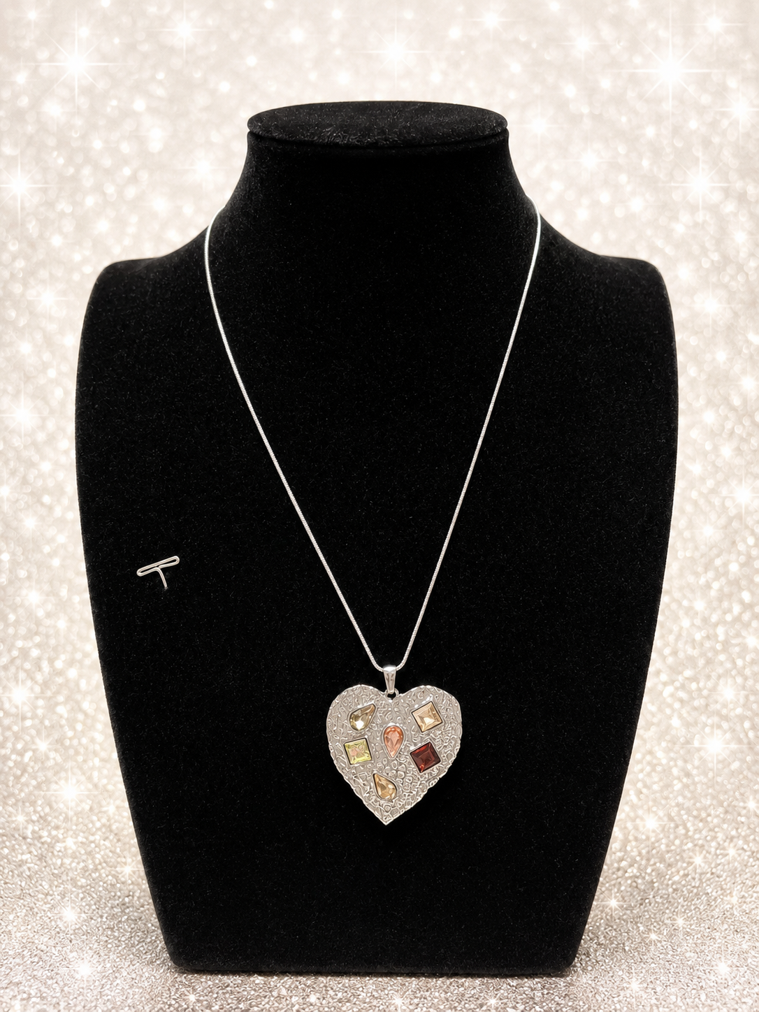 Custom Necklace - Hearts - Brown