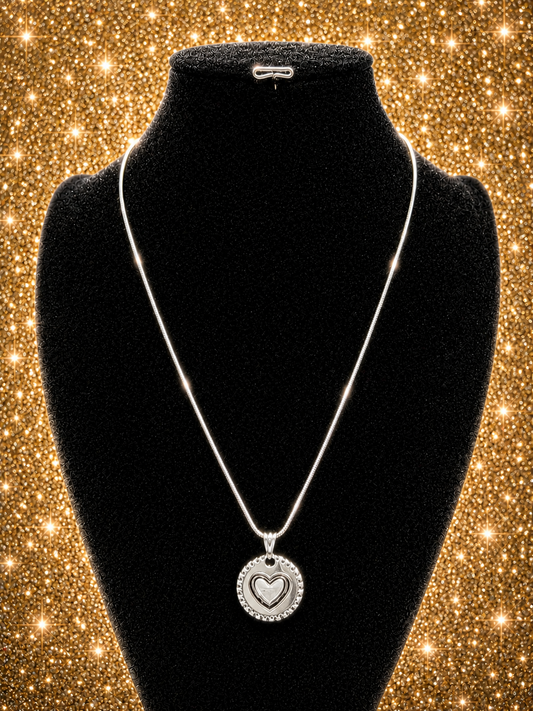 Custom Necklaces - Heart Necklace - Silver
