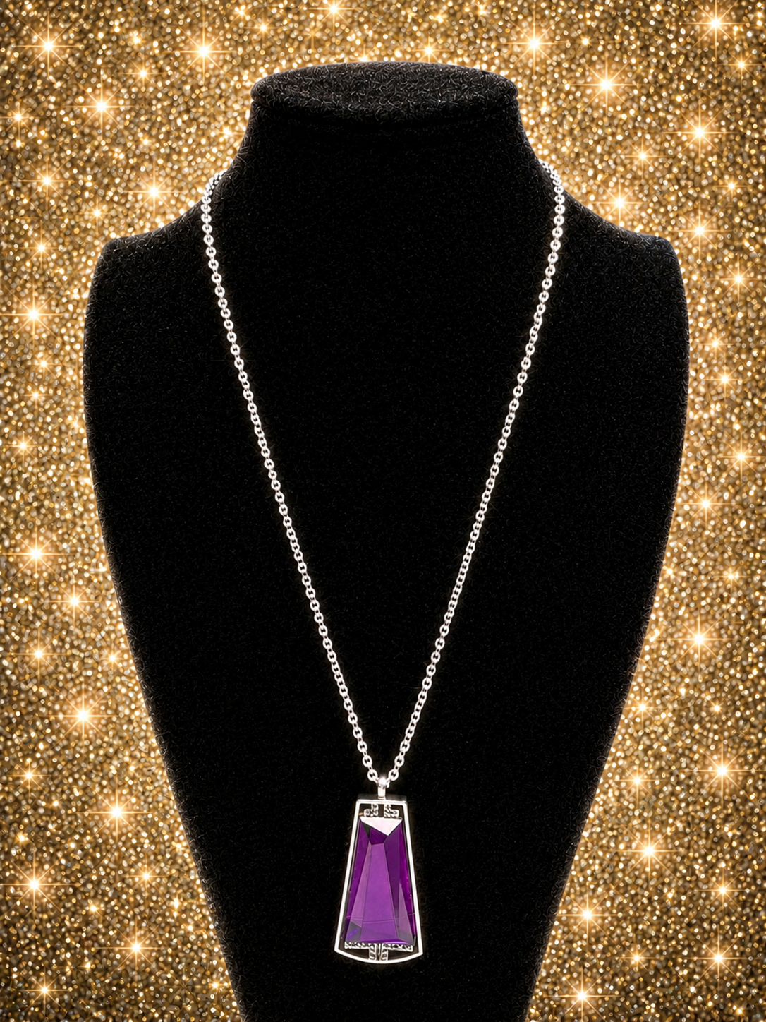 Custom Necklace - Empire State Elegance - Purple