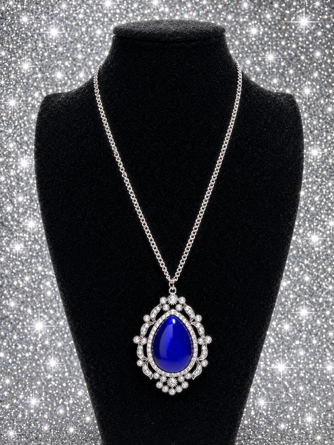 Custom Necklace - Frozen Gardens - Blue