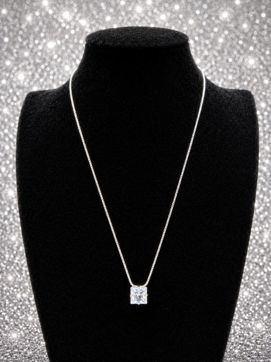 Custom Necklaces - Princess Cut - White