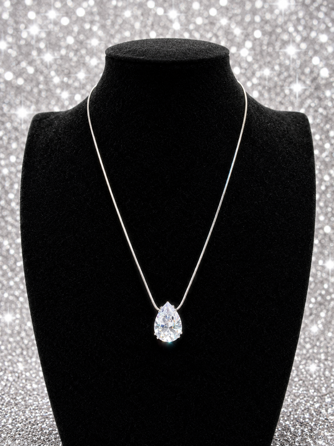 Custom Necklaces - Teardrop - White