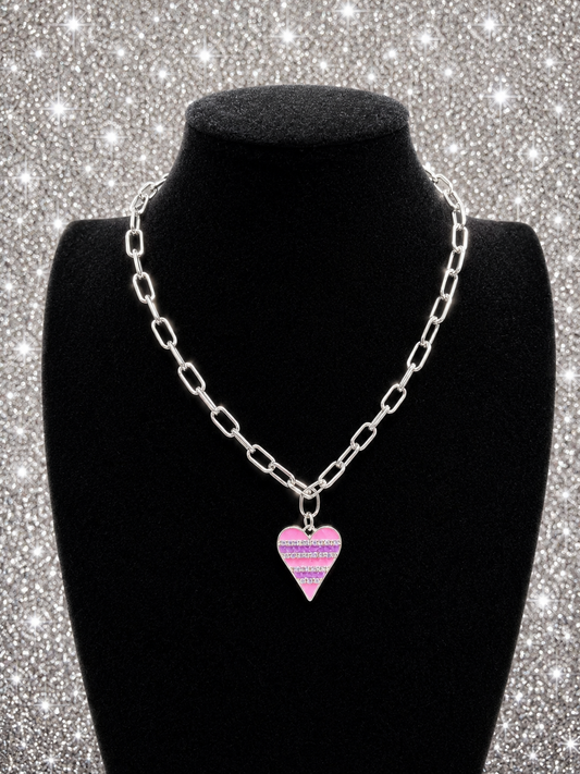 Custom Necklaces - Heart Necklace - Purple
