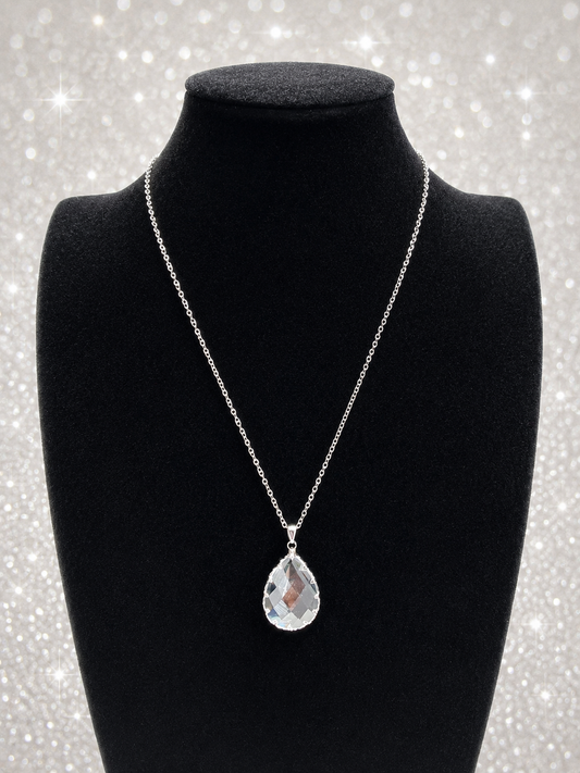 Custom Necklace - Teardrop - Crystal