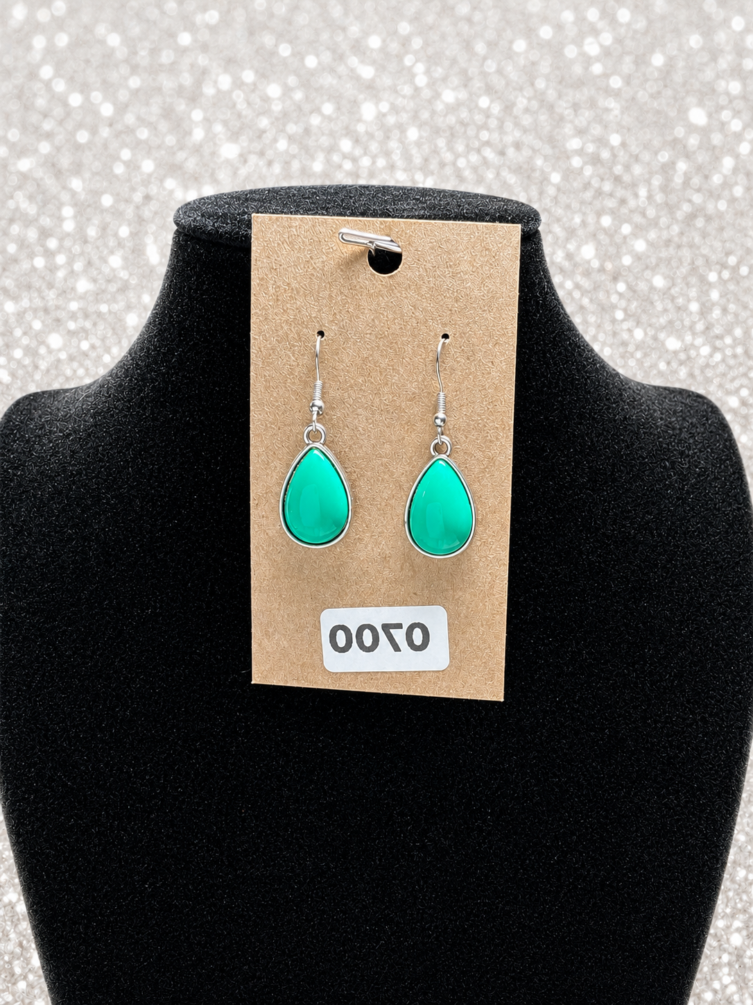 Custom Earrings - Teardrop - Mint Green