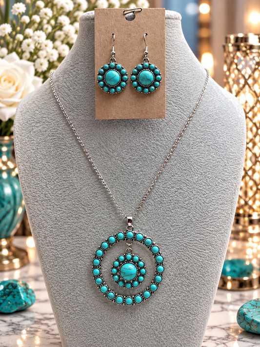 Custom Earrings - Saguaro Sanctuary - Blue