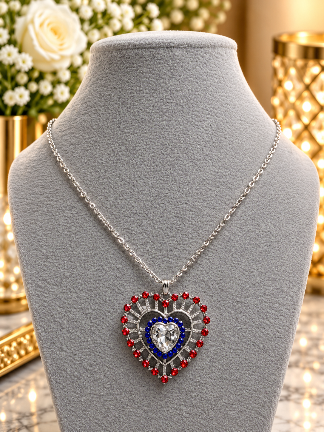 Custom Necklaces - Patriotic Pattern - Multi