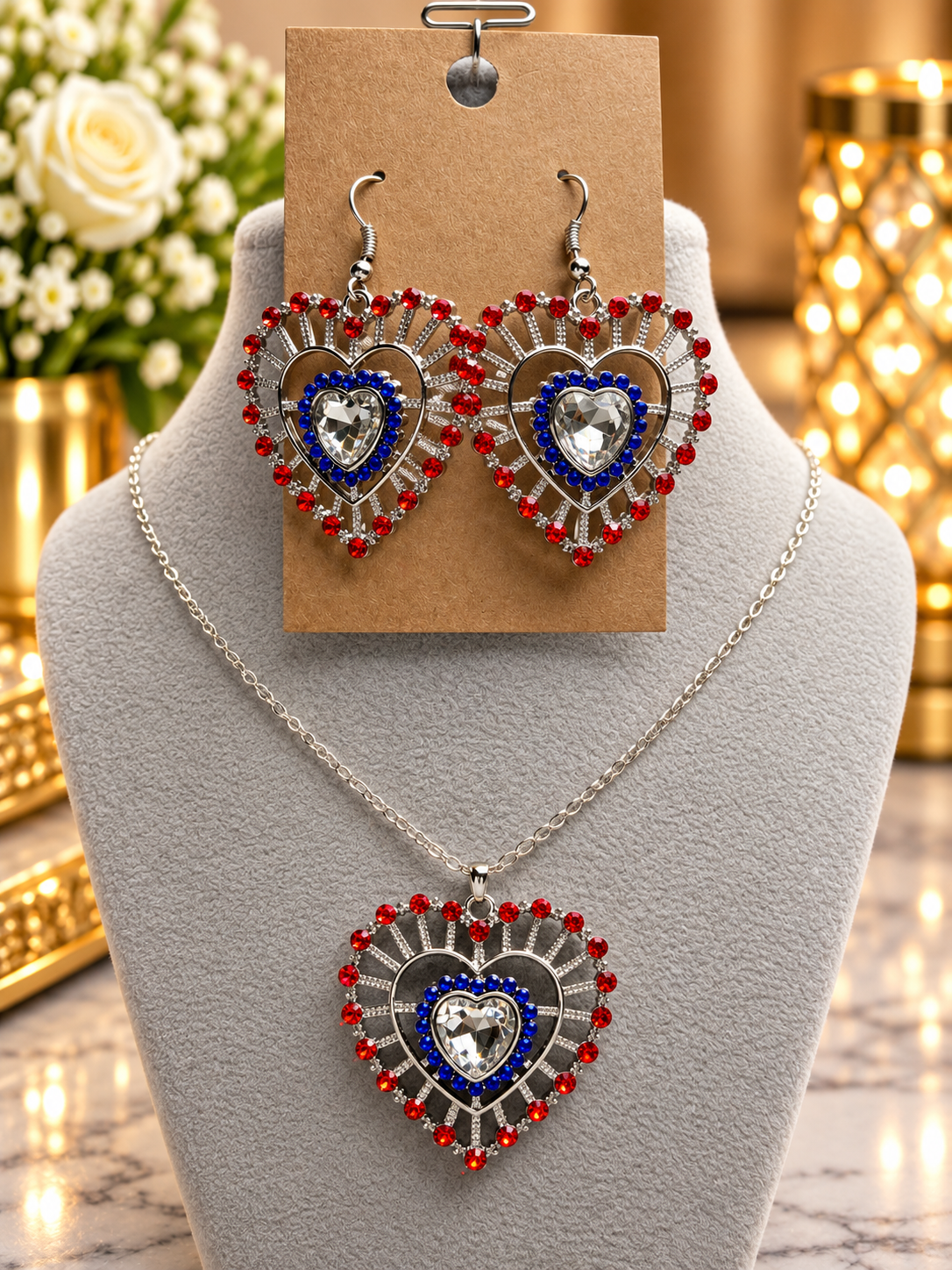 Custom Necklaces - Patriotic Pattern - Multi