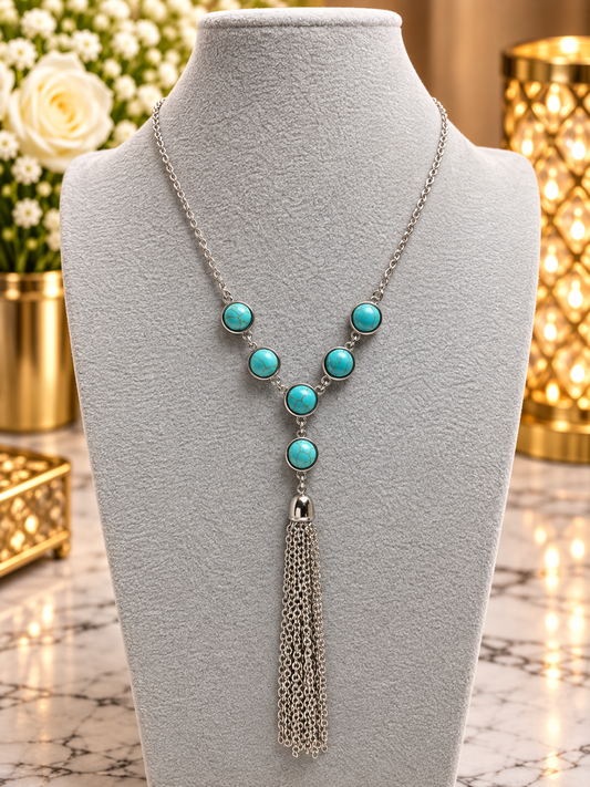 Custom Necklace - Turquoise Necklace - Blue