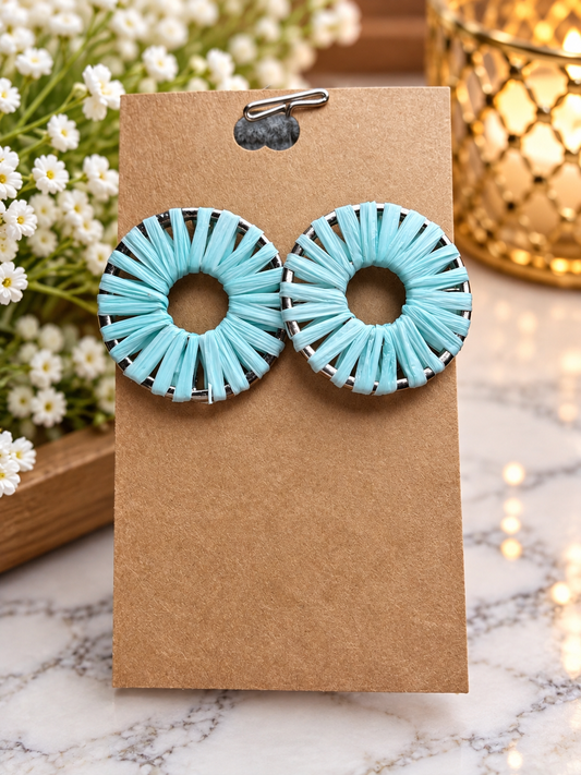 Custom Earrings - Oval - Blue