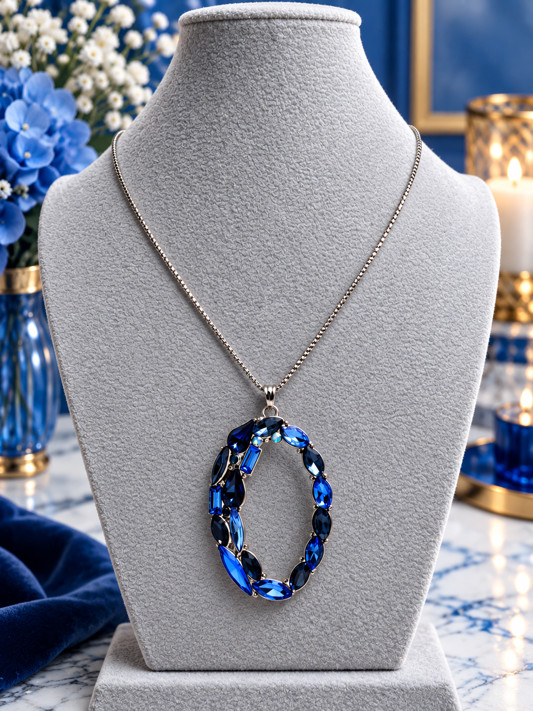 Custom Necklace - Eclectic Elevation - Blue