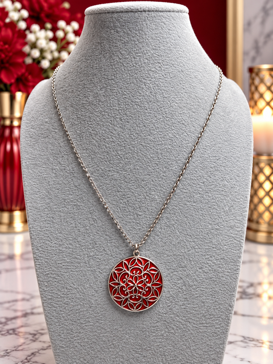 Pendant Necklace - Red