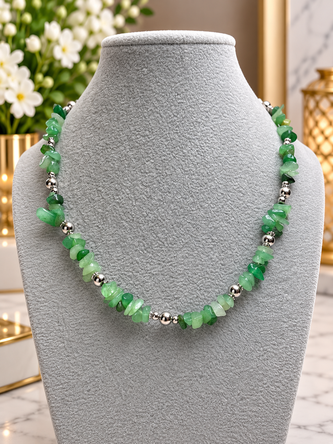 Custom Necklace - Carved Confidence - Green