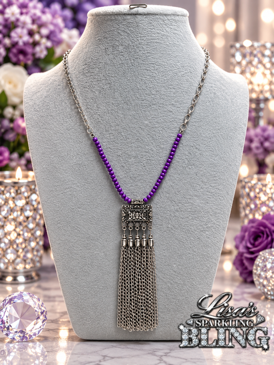 Custom Necklaces - Mayan Masquerade - Purple