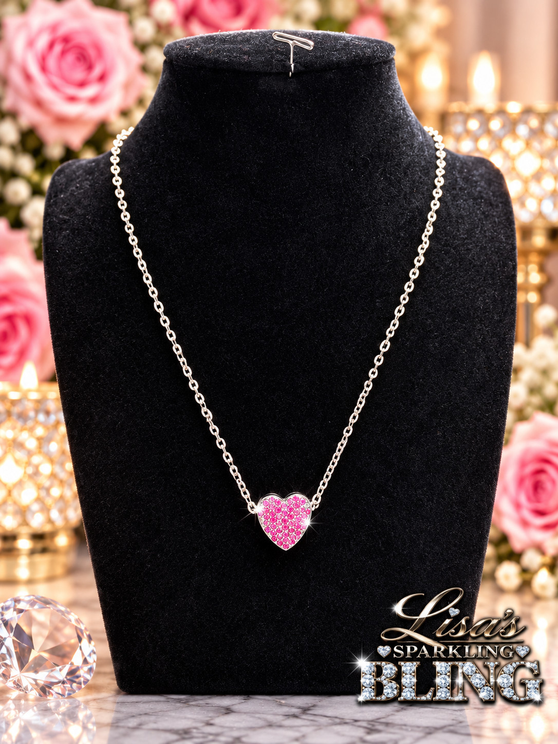 Custom Necklaces - Electric Energy - Pink