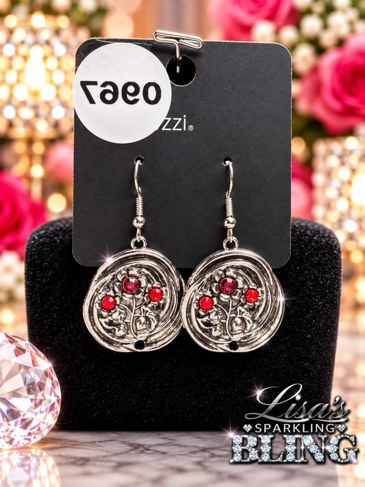Custom Earrings - Garden Pavement - Red