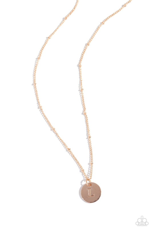 Initial Elegance - Rose Gold - L